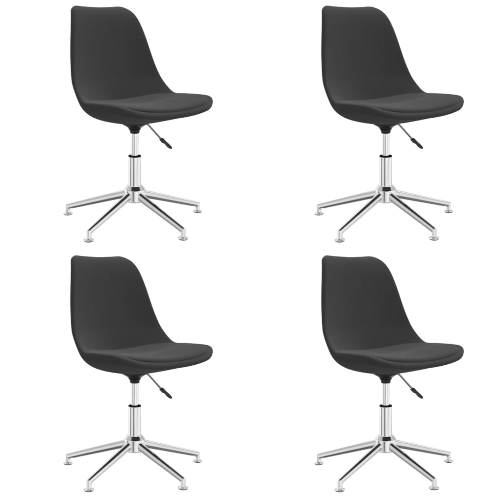 Esszimmerstühle 4 Stk. Drehbar Dunkelgrau Stoff