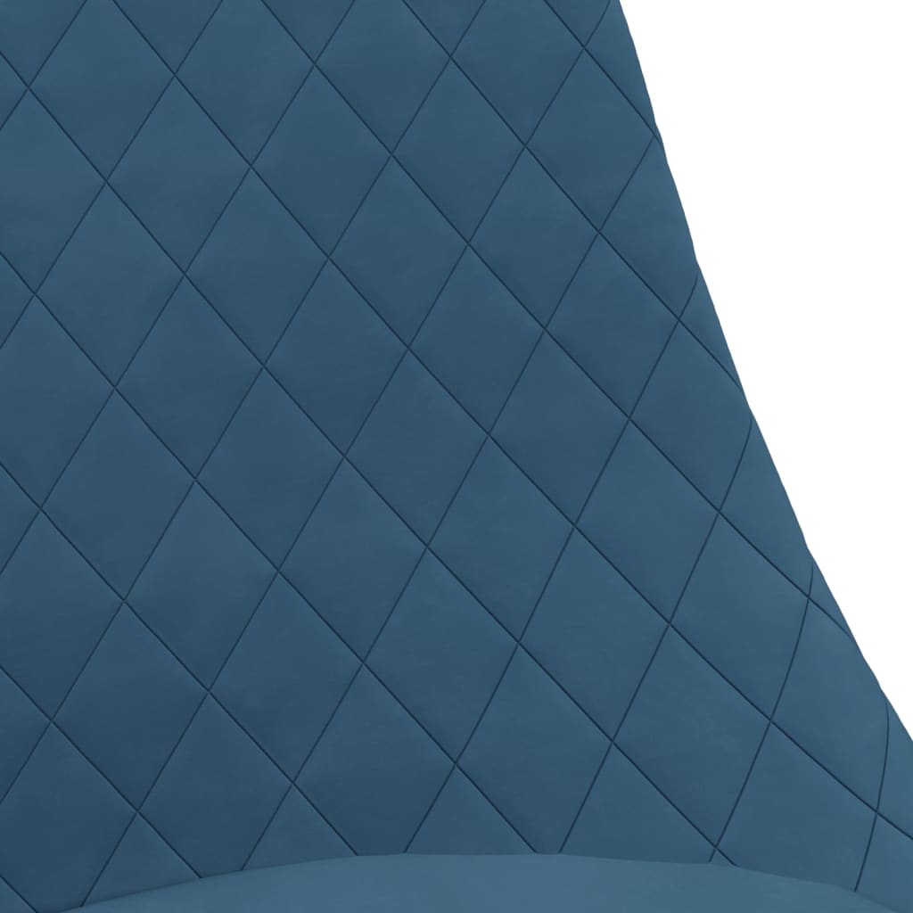 Esszimmerstühle 6 Stk. Drehbar Blau Samt