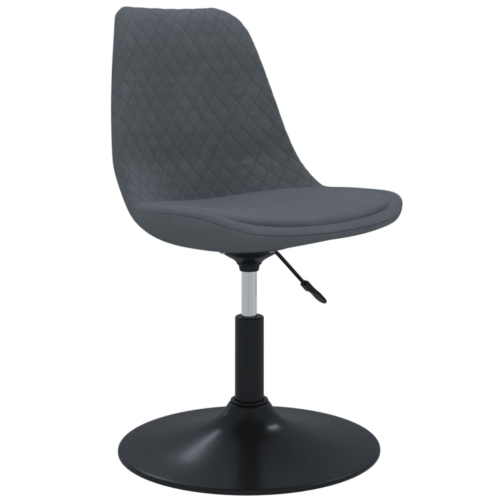 Esszimmerstühle 6 Stk. Drehbar Dunkelgrau Samt