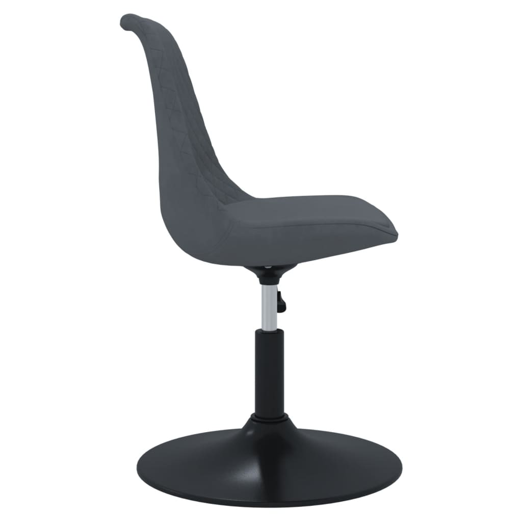 Esszimmerstühle 6 Stk. Drehbar Dunkelgrau Samt