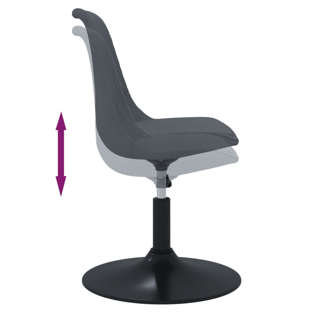 Esszimmerstühle 6 Stk. Drehbar Dunkelgrau Samt