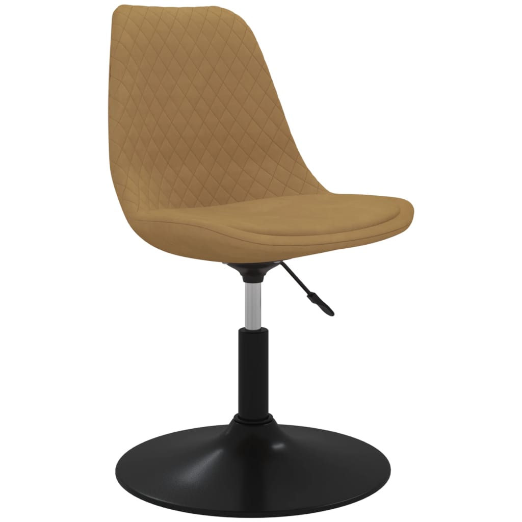 Esszimmerstühle 6 Stk. Drehbar Braun Samt