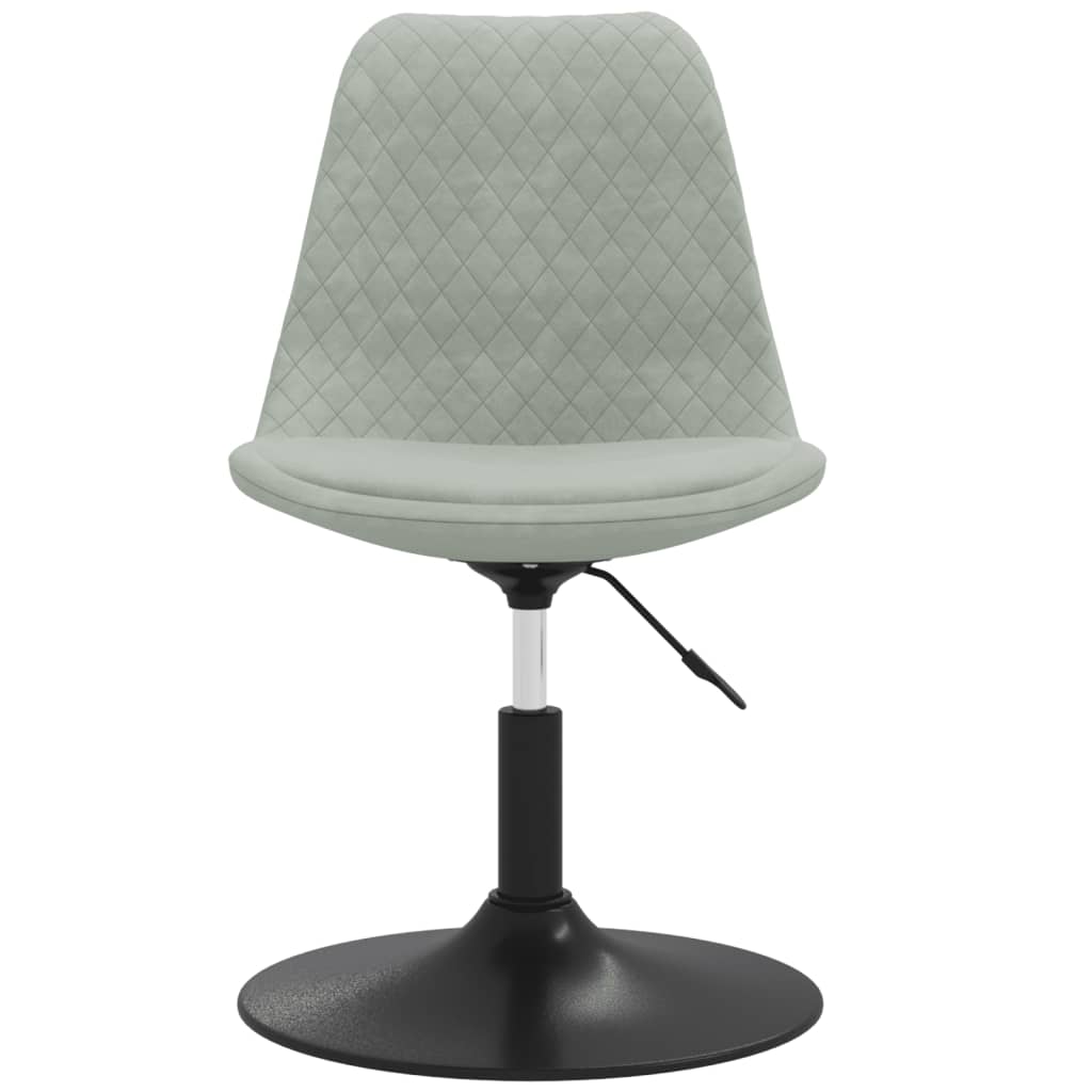 Esszimmerstühle 6 Stk. Drehbar Hellgrau Samt