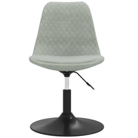 Thumbnail for Esszimmerstühle 6 Stk. Drehbar Hellgrau Samt