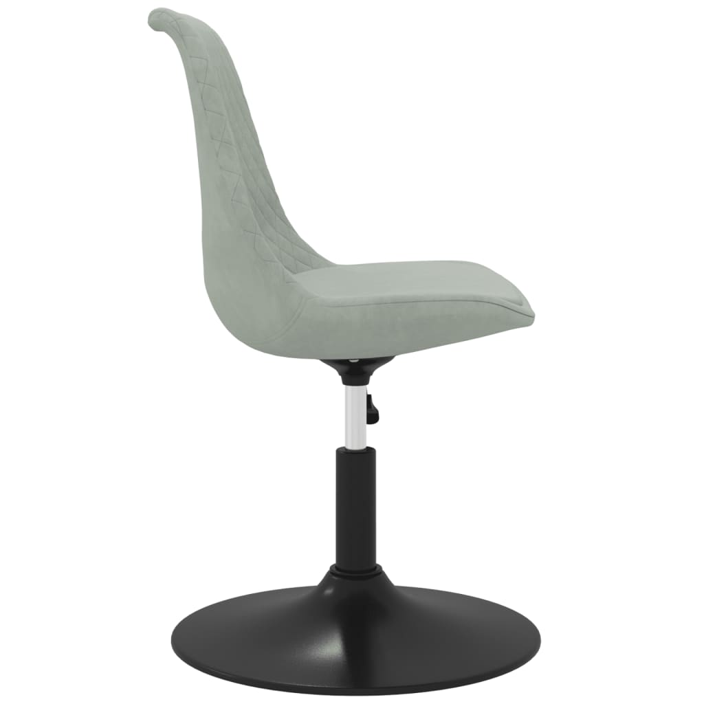 Esszimmerstühle 6 Stk. Drehbar Hellgrau Samt