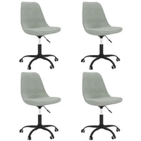 Thumbnail for Esszimmerstühle 4 Stk. Drehbar Hellgrau Stoff