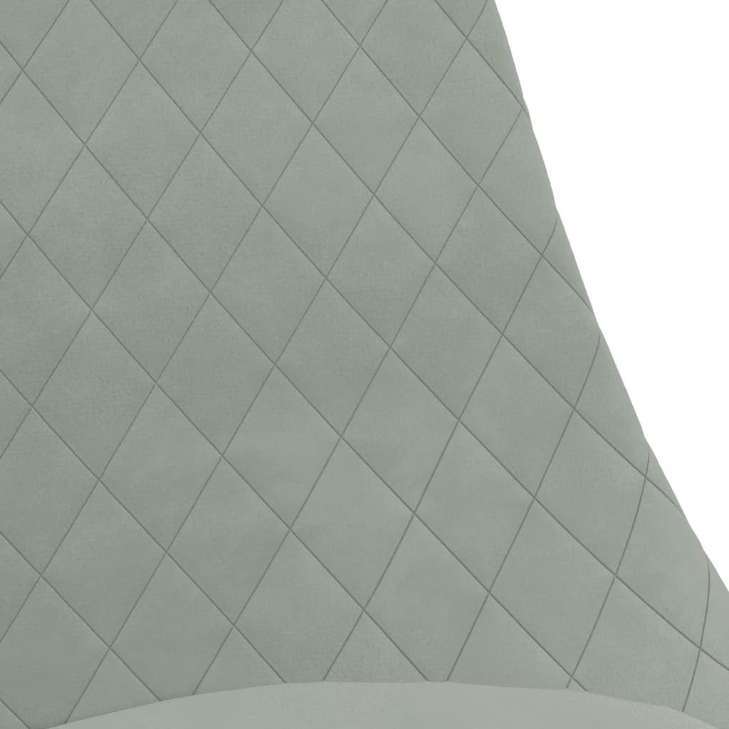 Esszimmerstühle 6 Stk. Drehbar Hellgrau Stoff