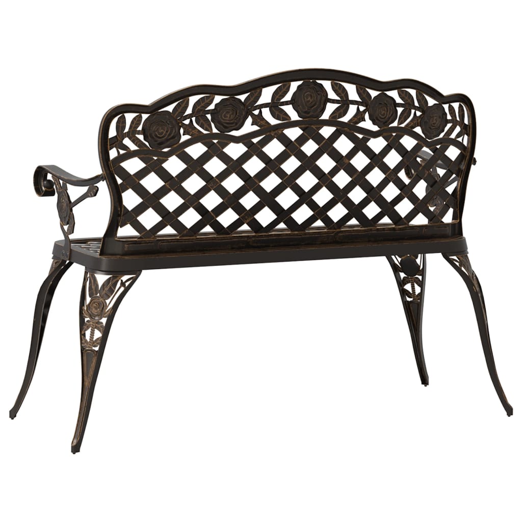 Gartenbank 108 cm Aluminiumguss Bronzen