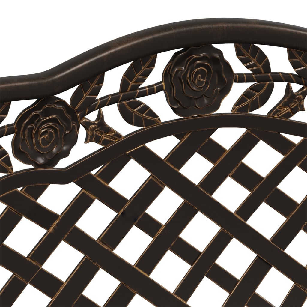 Gartenbank 108 cm Aluminiumguss Bronzen