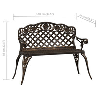 Thumbnail for Gartenbank 108 cm Aluminiumguss Bronzen