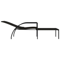 Thumbnail for Sonnenliege mit Fußhocker PE-Rattan Braun