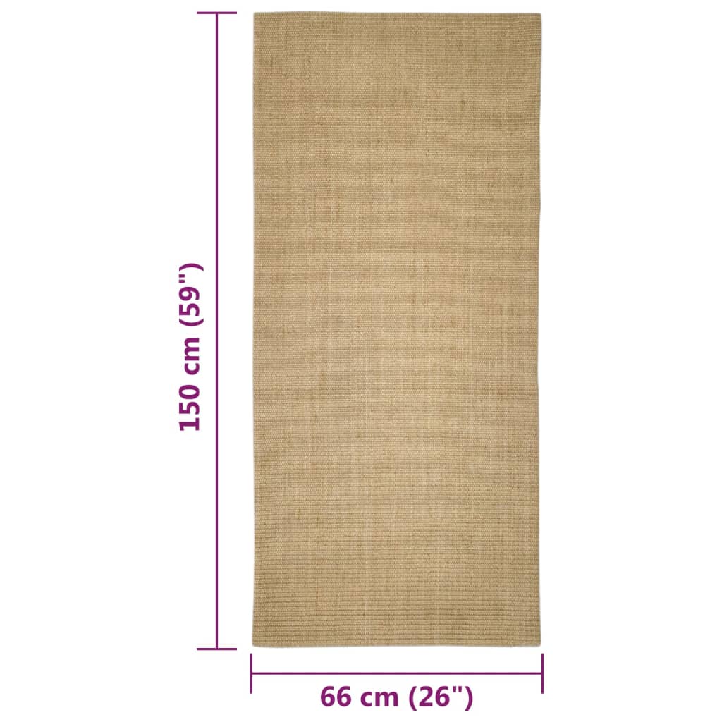 Teppich Natur Sisal 66x150 cm