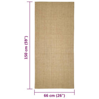 Thumbnail for Teppich Natur Sisal 66x150 cm