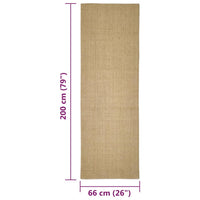 Thumbnail for Teppich Natur Sisal 66x200 cm