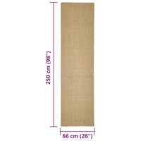 Thumbnail for Teppich Natur Sisal 66x250 cm