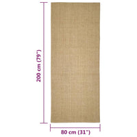 Thumbnail for Teppich Natur Sisal 80x200 cm