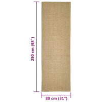 Thumbnail for Teppich Natur Sisal 80x250 cm