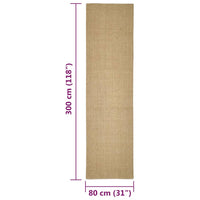 Thumbnail for Teppich Natur Sisal 80x300 cm