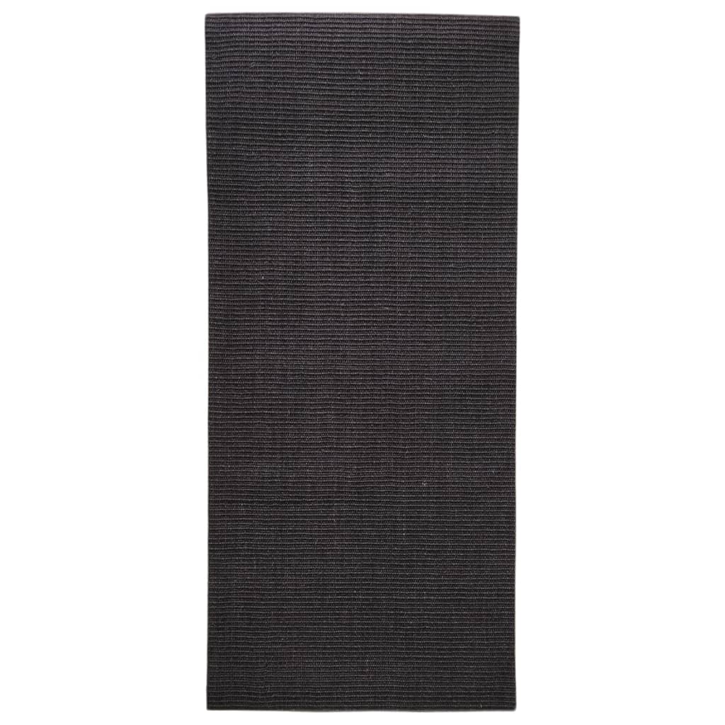 Teppich Natur Sisal 66x150 cm Schwarz