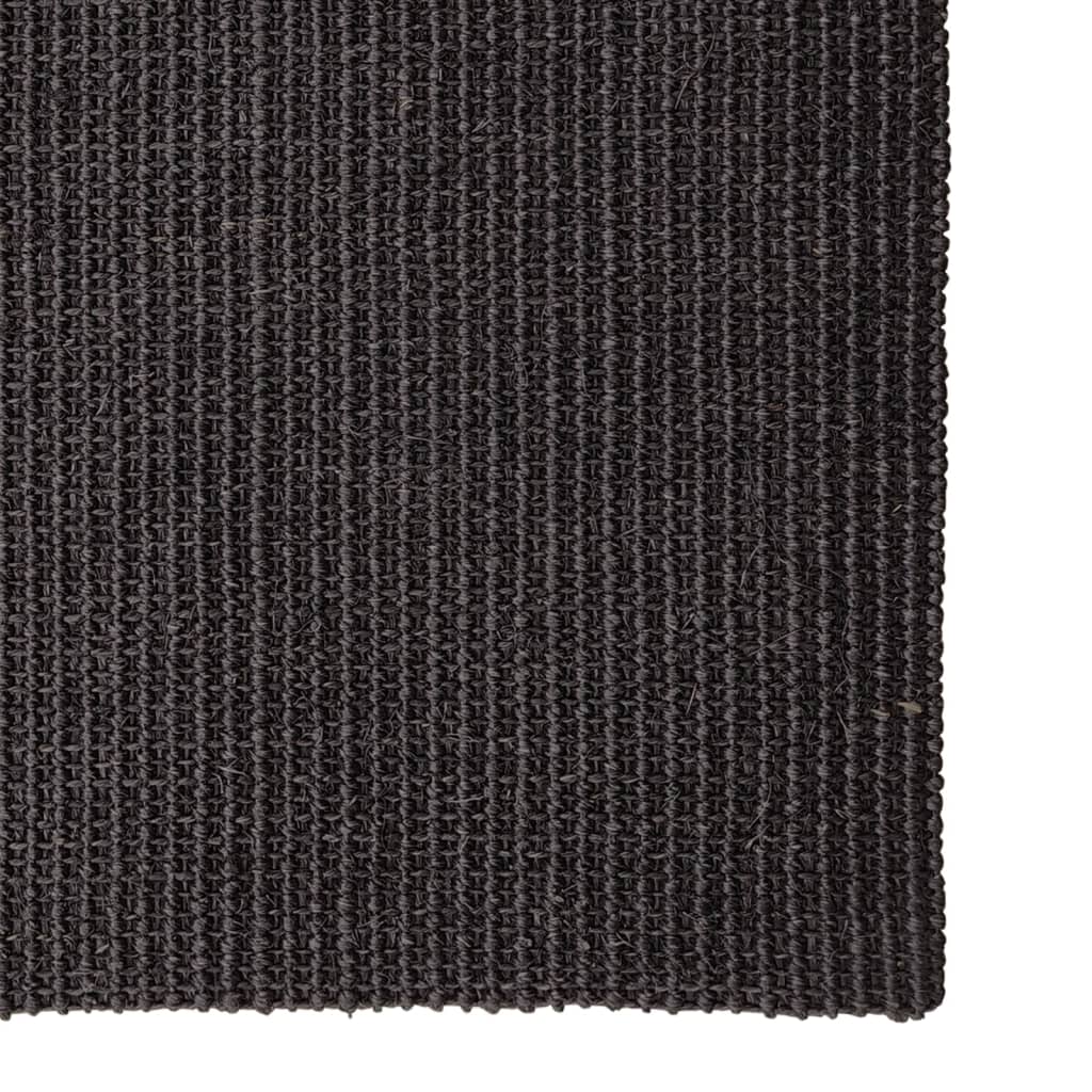 Teppich Natur Sisal 66x200 cm Schwarz