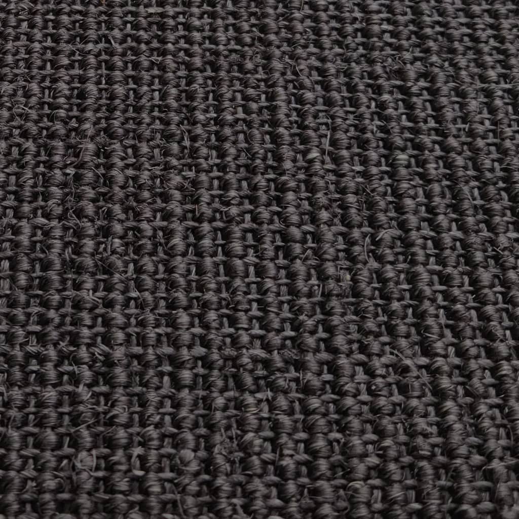 Teppich Natur Sisal 66x350 cm Schwarz