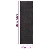 Thumbnail for Teppich Natur Sisal 100x350 cm Schwarz