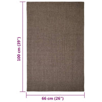 Thumbnail for Teppich Natur Sisal 66x100 cm Braun