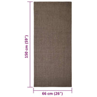 Thumbnail for Teppich Natur Sisal 66x150 cm Braun