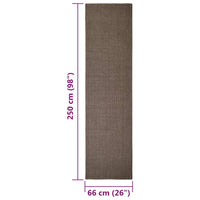 Thumbnail for Teppich Natur Sisal 66x250 cm Braun