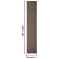 Thumbnail for Teppich Natur Sisal 66x350 cm Braun