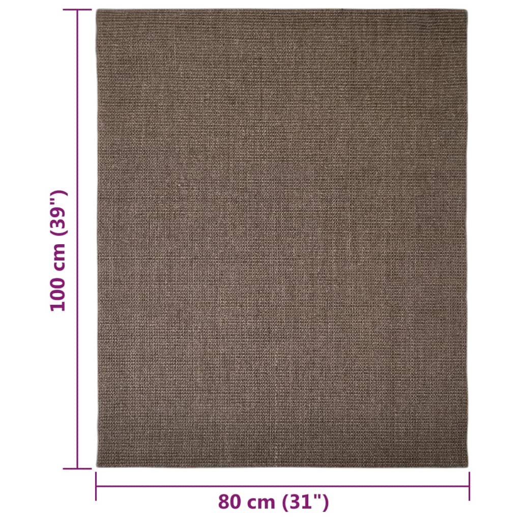 Teppich Natur Sisal 80x100 cm Braun