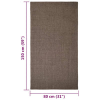 Thumbnail for Teppich Natur Sisal 80x150 cm Braun