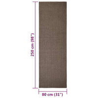 Thumbnail for Teppich Natur Sisal 80x250 cm Braun