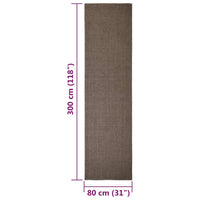 Thumbnail for Teppich Natur Sisal 80x300 cm Braun