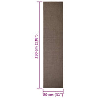 Thumbnail for Teppich Natur Sisal 80x350 cm Braun