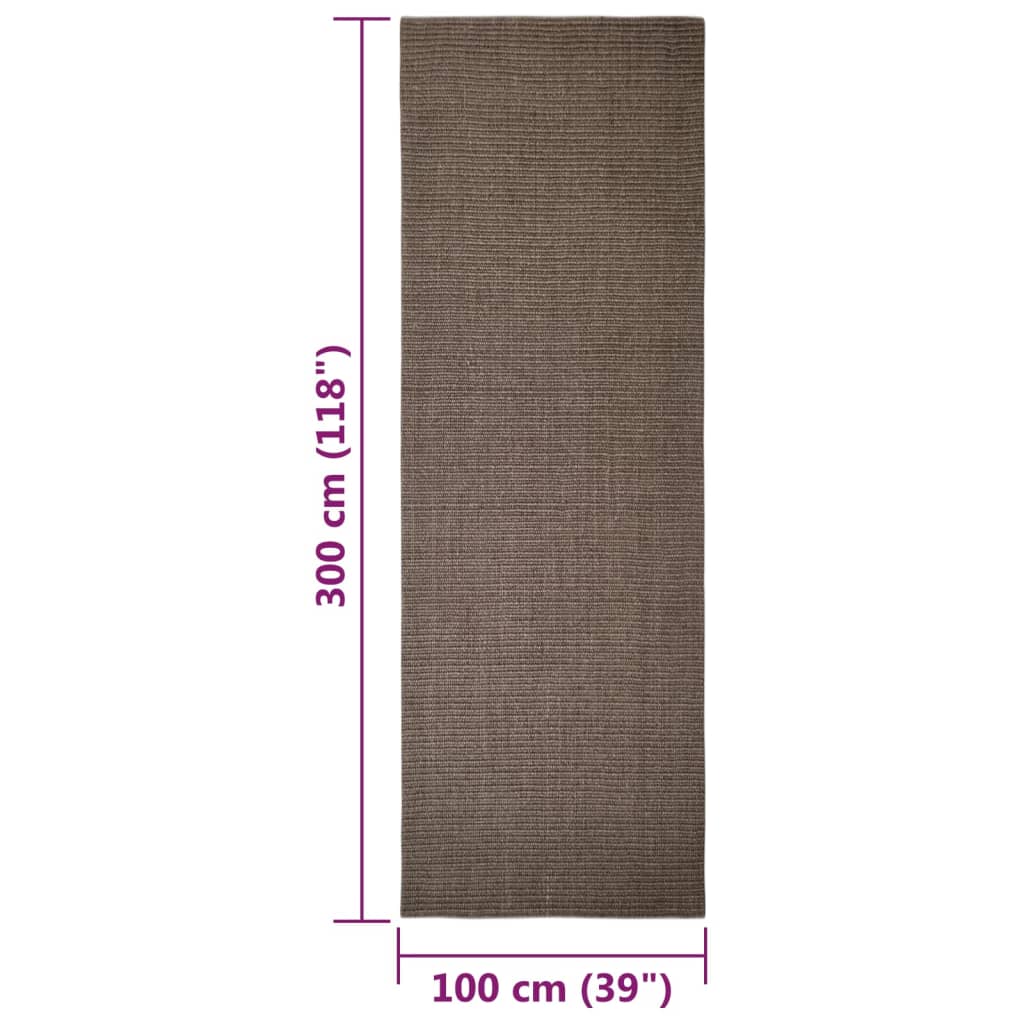 Teppich Natur Sisal 100x300 cm Braun