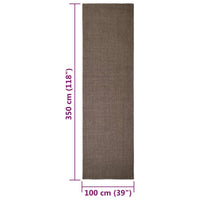 Thumbnail for Teppich Natur Sisal 100x350 cm Braun