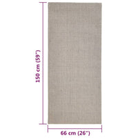 Thumbnail for Teppich Natur Sisal 66x150 cm Sandfarbe