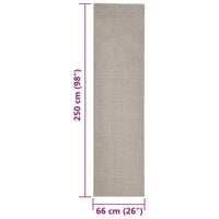 Thumbnail for Teppich Natur Sisal 66x250 cm Sandfarbe