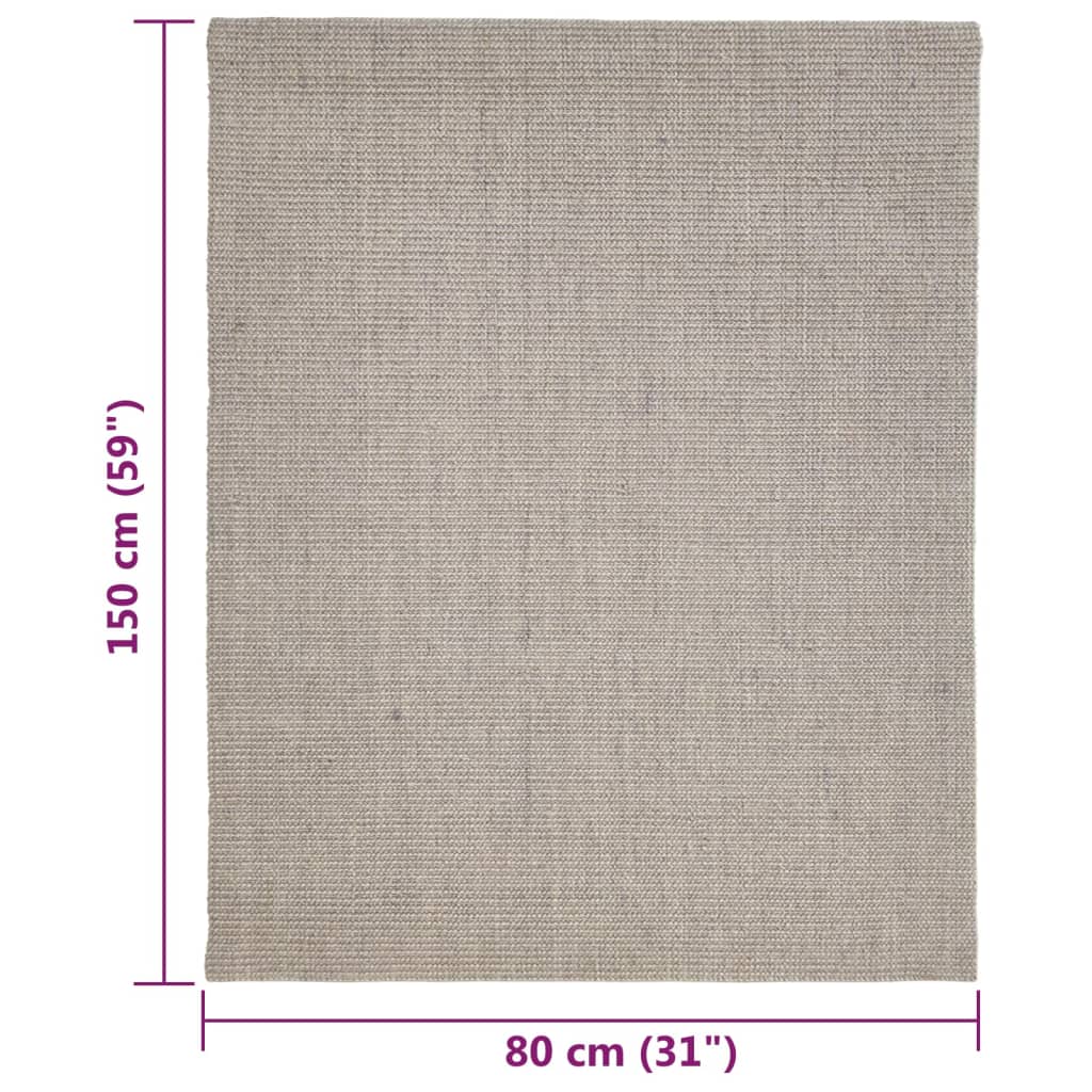 Teppich Natur Sisal 80x150 cm Sandfarbe