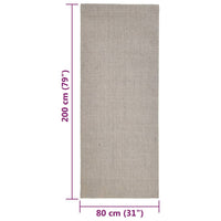 Thumbnail for Teppich Natur Sisal 80x200 cm Sandfarbe