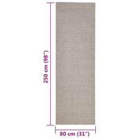Thumbnail for Teppich Natur Sisal 80x250 cm Sandfarbe