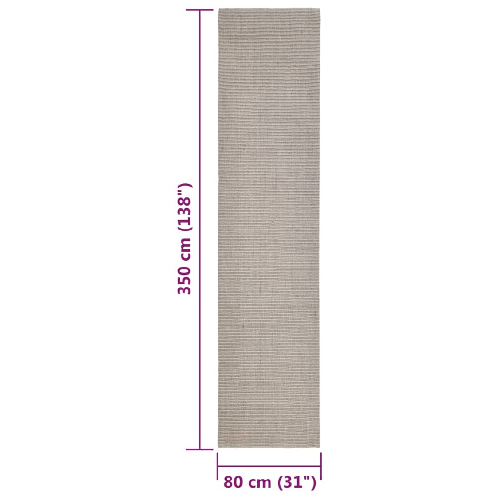 Teppich Natur Sisal 80x350 cm Sandfarbe