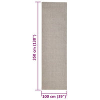 Thumbnail for Teppich Natur Sisal 100x350 cm Sandfarbe