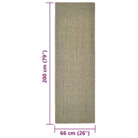 Thumbnail for Teppich Natur Sisal 66x200 cm Taupe