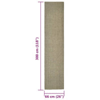 Thumbnail for Teppich Natur Sisal 66x300 cm Taupe