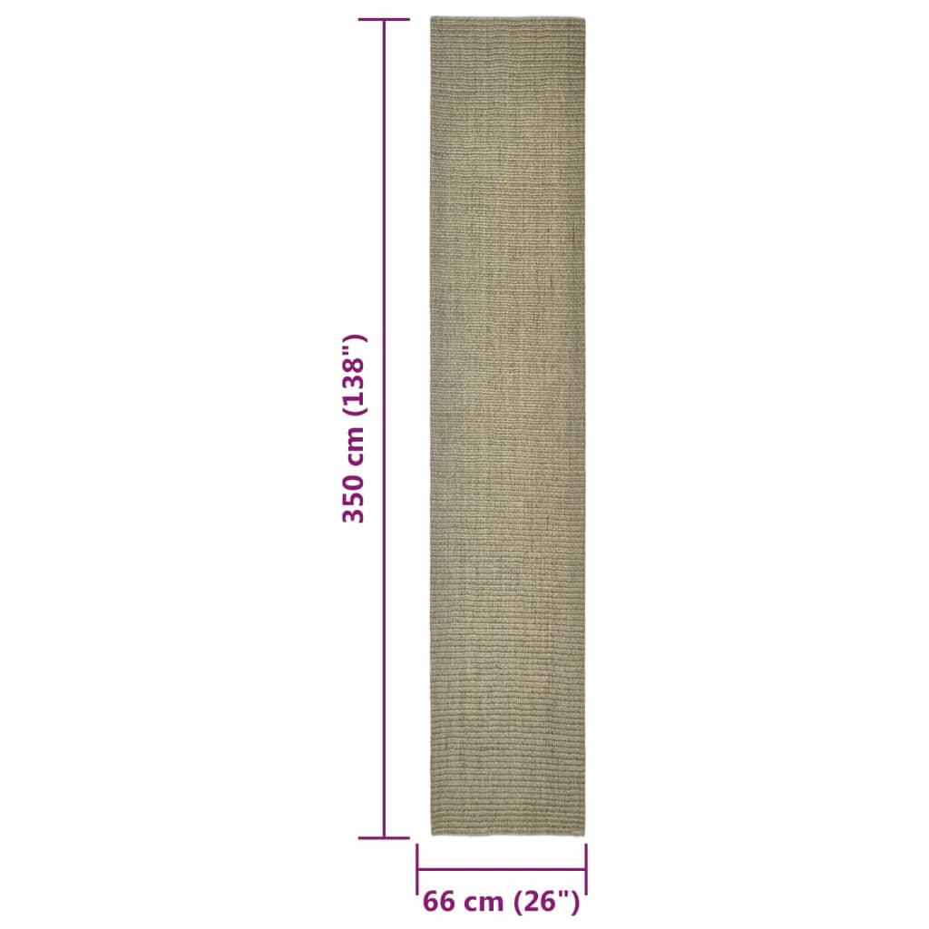 Teppich Natur Sisal 66x350 cm Taupe