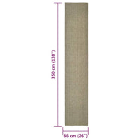 Thumbnail for Teppich Natur Sisal 66x350 cm Taupe