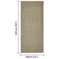 Thumbnail for Teppich Natur Sisal 80x150 cm Taupe