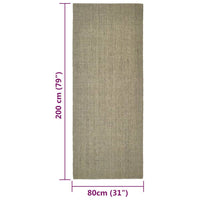 Thumbnail for Teppich Natur Sisal 80x200 cm Taupe